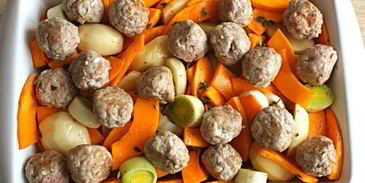 сливочная тыква с фрикадельками