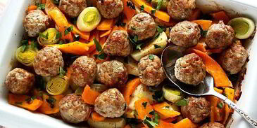 сливочная тыква с фрикадельками