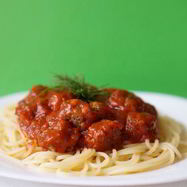 Рецепт Спагетти с фрикадельками в томатном соусе