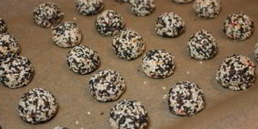 закусочные куриные фрикадельки в кунжуте