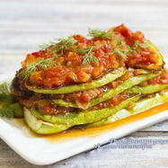 Рецепт Гарнира из кабачков с помидорами