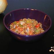 Рецепт Чечевицы с помидорами и сладким перцем