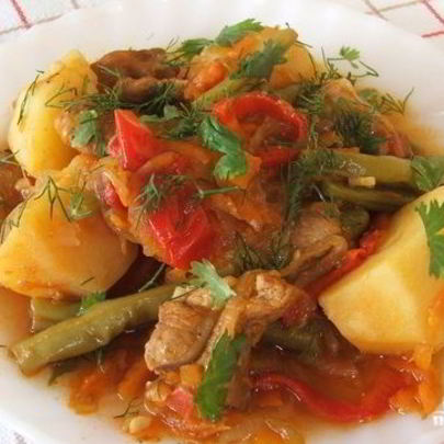 Картофель с говядиной