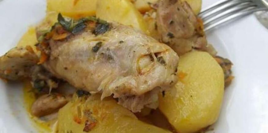 Рецепт картофеля с курицей в мультиварке