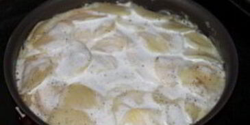 картофель с молоком в духовке