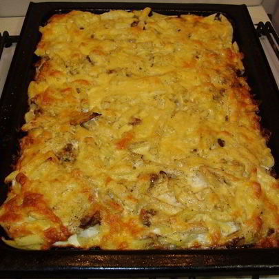 Картофель с опятами в духовке