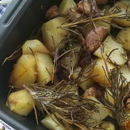 Рецепт Картофеля с шампиньонами в духовке