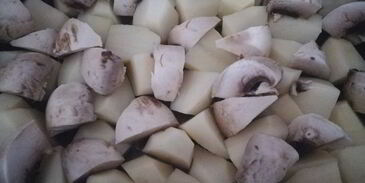 картофель с шампиньонами в духовке