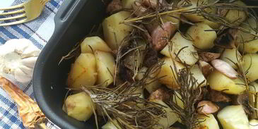 картофель с шампиньонами в духовке