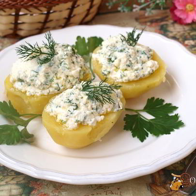 Картофель с творогом
