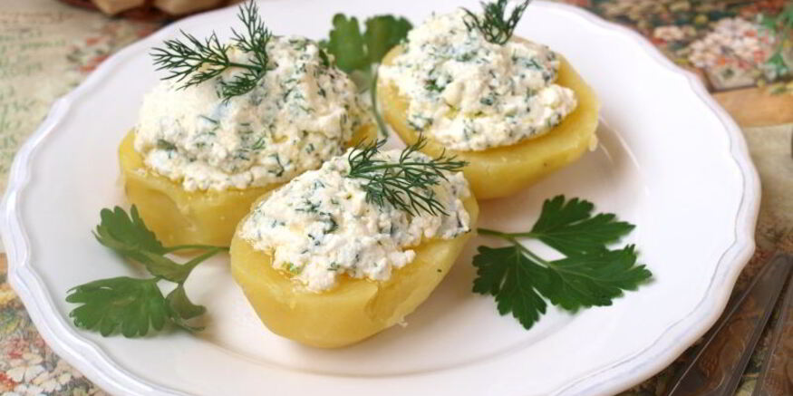 Рецепт картофеля с творогом