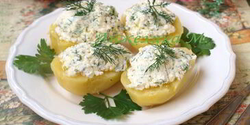 картофель с творогом