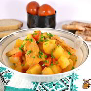 Рецепт Картофеля со свининой и томатом в мультиварке