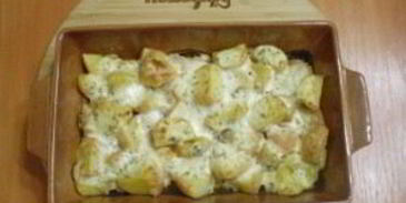 картофель в духовке под соусом