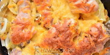 картошка с голенями и сыром в духовке