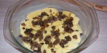 картошка с шампиньонами в духовке