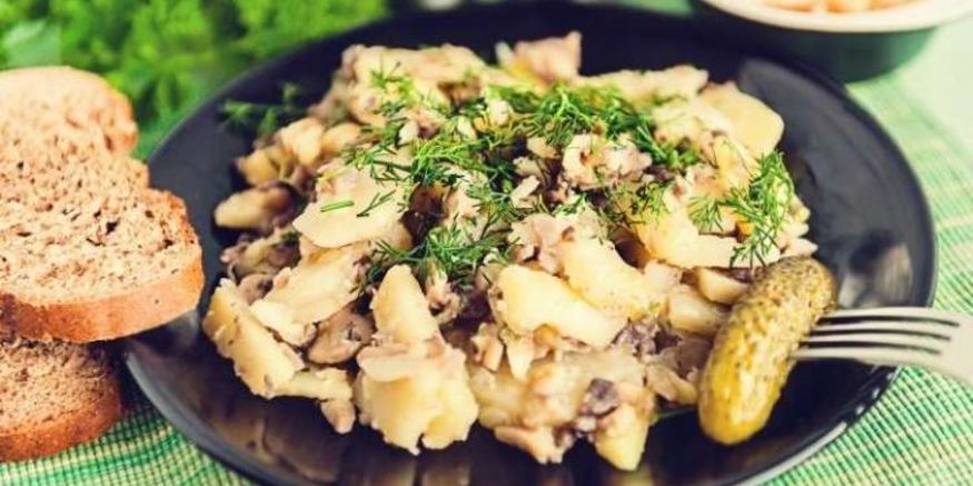 Рецепт картошки с шампиньонами жареная