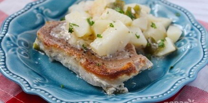 Рецепт картошки со свининой в духовке