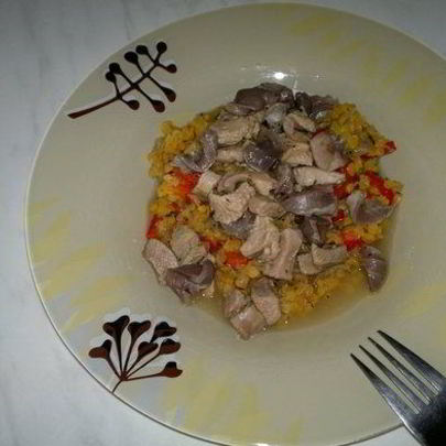 Острая чечевица с перцем и луком