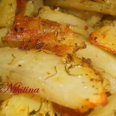 Пряный картофель с беконом