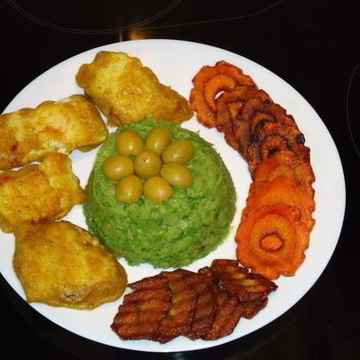 Пюре из зеленого горошка