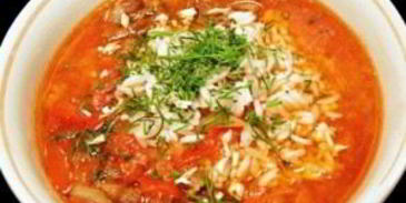 рассыпчатый рис с подливой