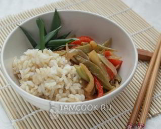 Рис с ананасом и овощами