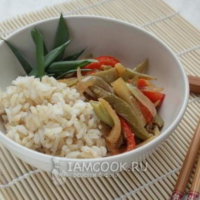Рис с ананасом и овощами