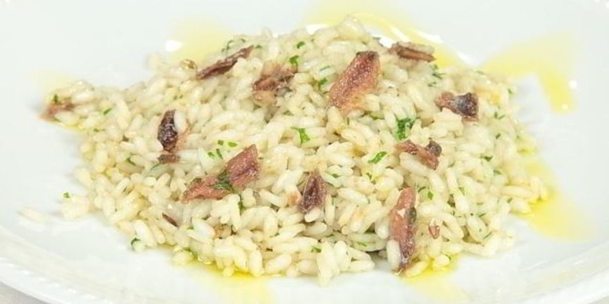 Рецепт риса с анчоусами