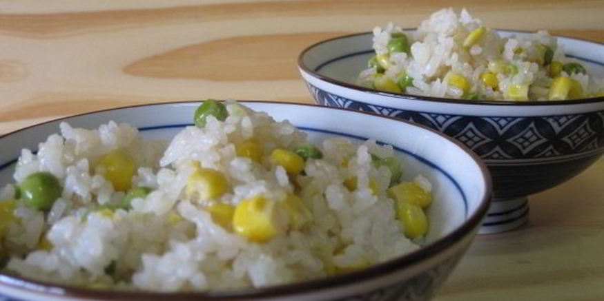 Рецепт риса с горошком и кукурузой