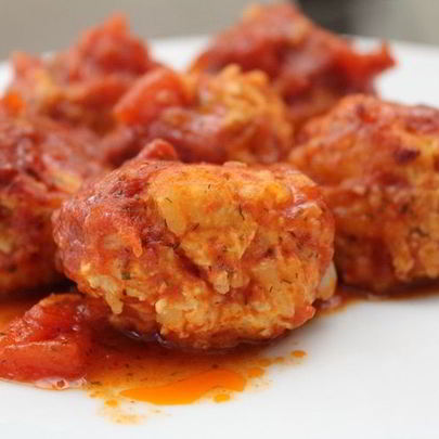 Рис с куриным фаршем и помидорами