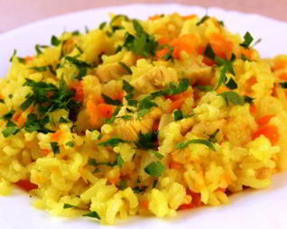 Рис с морковью и луком