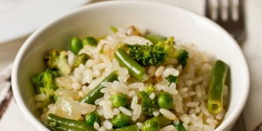 Рецепт риса с зелеными овощами