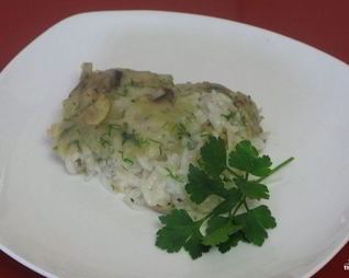 Рис, запеченный с грибами