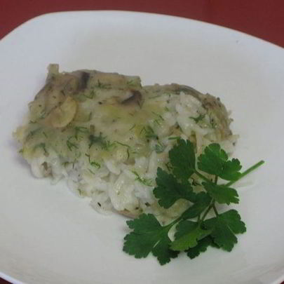 Рис, запеченный с грибами