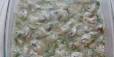 рис, запеченный с грибами