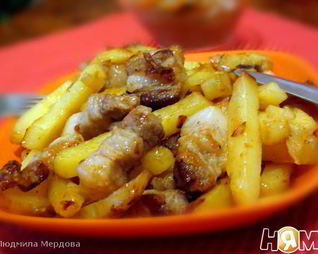 Жареная картошка на сале