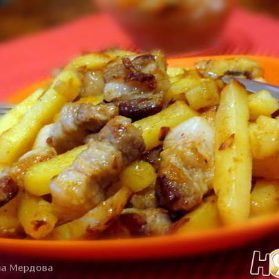 Жареная картошка на сале