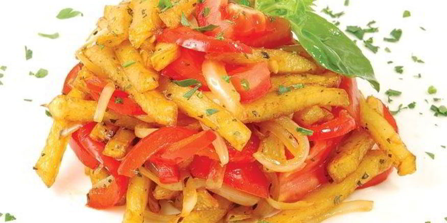 Рецепт жареной картошки с болгарским перцем