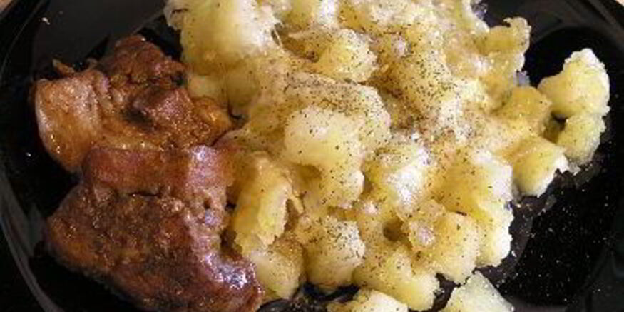 Рецепт жареного картофеля с расплавленным сыром