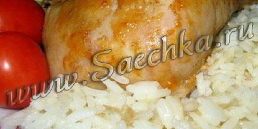 Рецепт жареного риса с чесноком