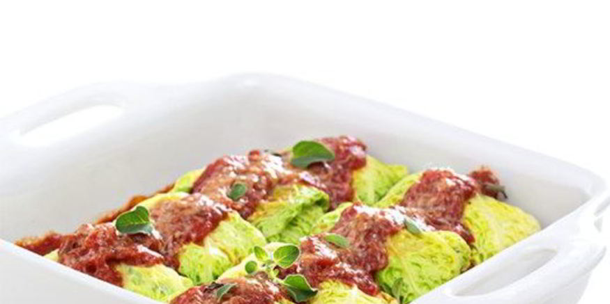 Рецепт голубцов из савойской капусты с рикоттой unagrande и шпинатом