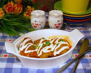 Голубцы с фаршем и рисом