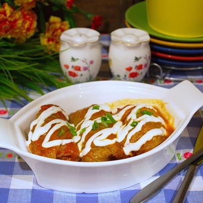 Голубцы с фаршем и рисом