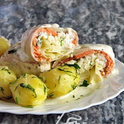 Голубцы с форелью