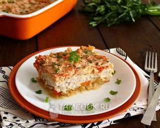 Ленивые голубцы слоями в духовке