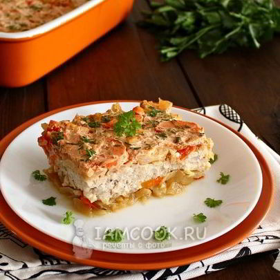 Ленивые голубцы слоями в духовке