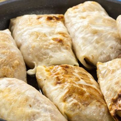 Мясные голубцы с перловкой