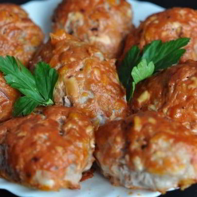 Простые ленивые голубцы с куриным фаршем