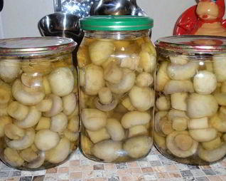 Домашние консервированные шампиньоны
